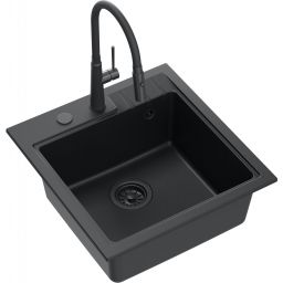 Quadron Peter 110 zlewozmywak z baterią czarny HCQP5052BLMPC3922505BLM