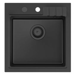Quadron Peter 110 zlewozmywak 50x52 cm GraniteQ pure carbon HCQP5052BLM_PC