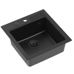 Quadron Peter 110 zlewozmywak 50x52 cm GraniteQ pure carbon HCQP5052BLM_PC