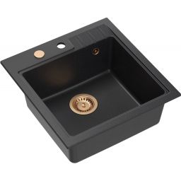 Quadron Peter zlewozmywak z baterią czarny/miedziany HCQP5052CZK_3323503PVDC1