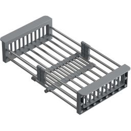 Quadron Comfort 110 zlewozmywak 52x50 cm z baterią i dozownikiem szary/stalowy HCQP5052SZK_3673500BS