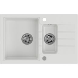 Quadron Peter 156 zlewozmywak 78x50 cm GraniteQ wpuszczany snow white HCQP57850BIK