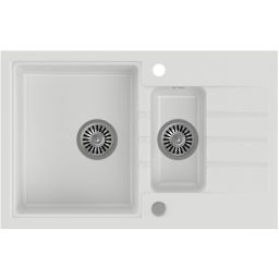 Quadron Comfort 156 zlewozmywak 78x50 cm z baterią i dozownikiem biały/biały HCQP57850BIK_3673500WHM