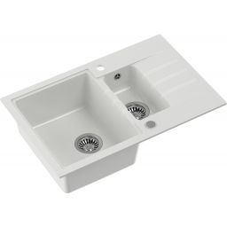 Quadron Comfort 156 zlewozmywak 78x50 cm z baterią i dozownikiem biały/biały HCQP57850BIK_3673500WHM