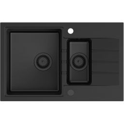 Zestaw Quadron zlewozmywak Peter 156 z baterią Gina czarny HCQP57850BLMPC_3922505BLM