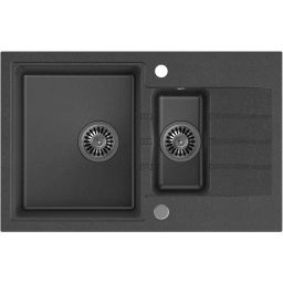 Quadron Peter 156 zlewozmywak 78x50 cm GraniteQ wpuszczany black dotted HCQP57850CZK