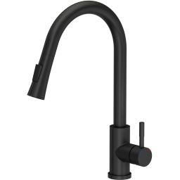 Quadron Comfort 156 zlewozmywak 78x50 cm z baterią i dozownikiem czarny/czarny HCQP57850CZK_3673500BLM