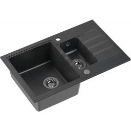 Quadron Peter zlewozmywak z baterią czarny/stal HCQP57850CZK_3922505BSBL