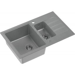 Quadron Peter zlewozmywak z baterią szary/stal HCQP57850SZK_3922505BSGR