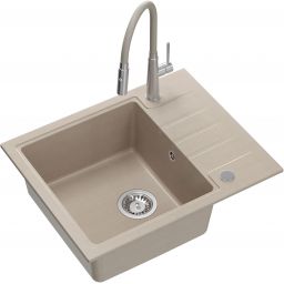 Quadron Peter zlewozmywak z baterią beżowy/stal HCQP6250BEZK_3922505BSBE