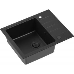 Zestaw Quadron zlewozmywak Peter 116 z baterią Gina czarny HCQP6250BLMPC_3922505BLM