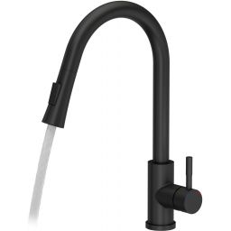 Quadron Comfort 116 zlewozmywak 62x50 cm z baterią i dozownikiem czarny/czarny HCQP6250CZK_3673500BLM