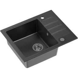 Quadron Peter zlewozmywak z baterią czarny/stal HCQP6250CZK_3922505BSBL