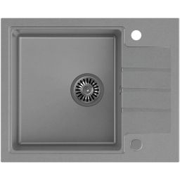 Quadron Peter 116 zlewozmywak 62x50 cm GraniteQ silver stone/stal HCQP6250SZK