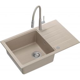 Quadron Peter zlewozmywak z baterią beżowy/stal HCQP7850BEZK_3922505BSBE