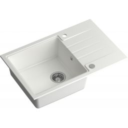 Quadron Peter 111 zlewozmywak 78x50 cm GraniteQ wpuszczany snow white HCQP7850BIK