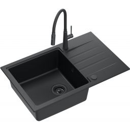 Quadron Peter zlewozmywak z baterią czarny HCQP7850BLMPC_3922505BLM