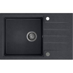 Quadron Peter zlewozmywak z baterią czarny/stal HCQP7850CZK_3922505BSBL