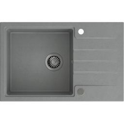 Quadron Peter 111 zlewozmywak 78x50 cm GraniteQ wpuszczany silver stone HCQP7850SZK