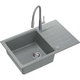 Quadron Peter zlewozmywak z baterią szary/stal HCQP7850SZK_3922505BSGR