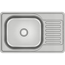 Quadron Eddie 111 SteelQ zlewozmywak stalowy 66x42 cm wpuszczany len z baterią HD111LEN6642_3623500_BS