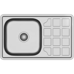 Quadron Louis 111 zlewozmywak stalowy 78x48 cm wpuszczany satyna HD111SAT7848