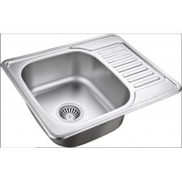 Quadron Kevin 116 SteelQ zlewozmywak stalowy 58x48 cm wpuszczany len HD116LEN5848