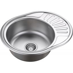 Quadron Jim 216 zlewozmywak stalowy z syfonem 57x45 cm stal HD216SAT5745