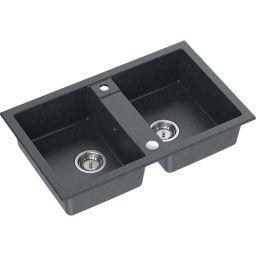Quadron Denzel zlewozmywak GraniteQ 78x48 cm czarny HDQ27848CZK