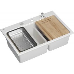 Quadron Marc 120 zlewozmywak GraniteQ 76x50 cm biały HQC7650U1_BS