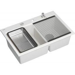 Quadron Marc 120 zlewozmywak GraniteQ 76x50 cm biały HQC7650U1_BS