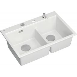 Quadron Marc 120 zlewozmywak GraniteQ 76x50 cm biały HQC7650U1_BS