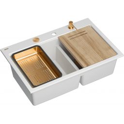 Quadron Marc 120 zlewozmywak GraniteQ 76x50 cm biały HQC7650U1_PVDC1