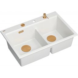 Quadron Marc 120 zlewozmywak GraniteQ 76x50 cm biały HQC7650U1_PVDC1