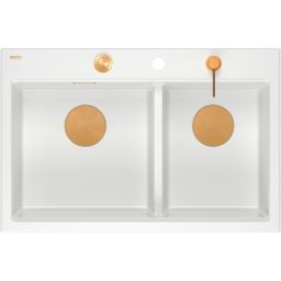 Quadron Marc 120 zlewozmywak GraniteQ 76x50 cm biały HQC7650U1_PVDC1