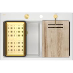 Quadron Marc 120 zlewozmywak GraniteQ 76x50 cm biały HQC7650U1_PVDG1