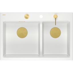 Quadron Marc 120 zlewozmywak GraniteQ 76x50 cm biały HQC7650U1_PVDG1