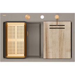 Quadron Marc 120 zlewozmywak GraniteQ 76x50 cm beżowy HQC7650U4_PVDC1