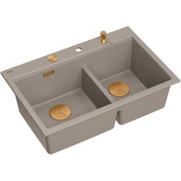 Quadron Marc 120 zlewozmywak GraniteQ 76x50 cm beżowy HQC7650U4_PVDC1