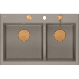 Quadron Marc 120 zlewozmywak GraniteQ 76x50 cm beżowy HQC7650U4_PVDC1