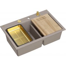 Quadron Marc 120 zlewozmywak GraniteQ 76x50 cm beżowy HQC7650U4_PVDG1