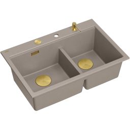 Quadron Marc 120 zlewozmywak GraniteQ 76x50 cm beżowy HQC7650U4_PVDG1