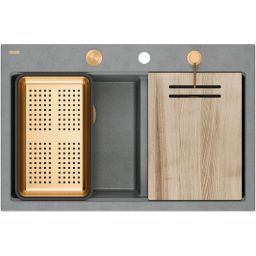 Quadron Marc 120 zlewozmywak GraniteQ 76x50 cm szary HQC7650U5_PVDC1