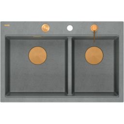 Quadron Marc 120 zlewozmywak GraniteQ 76x50 cm szary HQC7650U5_PVDC1