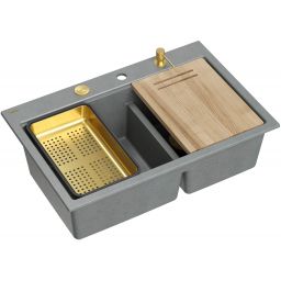 Quadron Marc 120 zlewozmywak GraniteQ 76x50 cm szary HQC7650U5_PVDG1