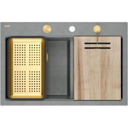 Quadron Marc 120 zlewozmywak GraniteQ 76x50 cm szary HQC7650U5_PVDG1