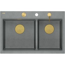 Quadron Marc 120 zlewozmywak GraniteQ 76x50 cm szary HQC7650U5_PVDG1