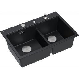 Quadron Marc 120 zlewozmywak GraniteQ 76x50 cm czarny HQC7650U7_BS
