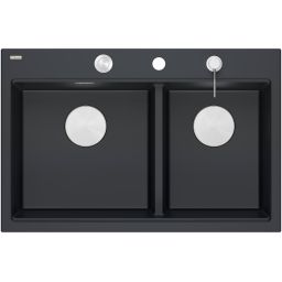 Quadron Marc 120 zlewozmywak GraniteQ 76x50 cm czarny HQC7650U7_BS