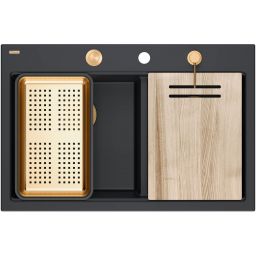 Quadron Marc 120 zlewozmywak GraniteQ 76x50 cm czarny HQC7650U7_PVDC1